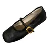 Sapatos femininos estilo francês de brisa noturna com corte baixo e saltos grossos, novidade outono 2026 versão coreana sapatos Mary Jane retrô de salto médio