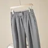 Pantalones casuales holgados nuevos 2025 para hombre, estilo coreano, modernos, versátiles, de verano, delgados, con caída, de pierna ancha, largos hasta el piso