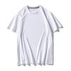 Camiseta Oversized de Manga Curta com Gola Redonda e Estampa para Casais, Tecido Ice Silk (Seda de Gelo), Estilo Coreano, Solta e Moderna, Algodão Ice Porcelain, Transfronteiriça