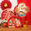 Decorações de Ano Novo 2024 Festival das Lanternas Ano do Dragão Decorações de Mesa Vitrine Escolar Arranjo de Cena para Sala de Estar em Casa