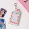 Porta-Cartão Acrílico Temático de Sobremesa de Alto Valor Hisocute - Bolsa Suspensa Transparente de 3 polegadas - Cartão de Acesso - Cartão de Refeição - Capa Protetora