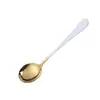 Colher de Aço Inoxidável, Colher Moderna de Cabeça Redonda, Colher para Sorvete, Colher de Sobremesa Estilo Coreano, Colher para Crianças, Colher para Amido de Ninho de Pássaro e Raiz de Lótus