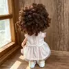 Roupa de Boneca Espanhola de Batata 24cm Vestido Doce de Tule com Renda Rosa Vestido Mini de Vestir para Boneca Mia