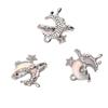 Colgante de aleación de cristal con diseño de mariposa, luna y amor para chica, hecho a mano, pulsera casera, accesorios decorativos