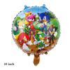 Globo de Papel de Aluminio de Sonic con Forma de Dibujo Animado Globo de Película de Aluminio Venta al por Mayor Globo para Decoración de Fiesta de Cumpleaños