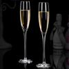 Estilo europeu Criativo Vidro de Cristal em forma de Flauta Esbelta Corte a Frio Taça de Champanhe Copo de Vinho de Bolha de Casamento Copo de Vinho Doce Copo de Vinho Pequeno