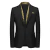 2026 Chaqueta Blazer Casual de Moda Europea Transfronteriza para Hombre, Traje Individual Falso de Dos Piezas con Retazos, Blazer Pequeño de Negocios para Hombre