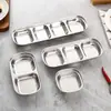 Prato Pequeno de Aço Inoxidável Prato de Tempero para Cozinha Prato Coreano para Molho Prato de Tempero para Molho de Soja Vinagre Prato para Lanches Prato Prato Prato Prato