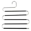 Atacado de fábrica cabide de calças em formato de S de aço inoxidável antiderrapante para pendurar calças cabide de calças de cinco camadas cabide de roupas multi-camadas cabide mágico de calças