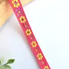 Fita Corda Estilo Étnico 1cm Acabamento para Roupas Renda Jacquard Florzinhas Pequenas Boneca DIY Saia Artesanal