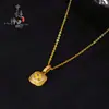 Loja de Ouro Mesmo Estilo Antigo Banhado a Ouro Brilhante Cravejado com Diamantes Pequena Corrente de Cubo de Açúcar, Corrente para Clavícula Pequena de Cubo de Açúcar Simples e Versátil