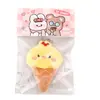 Colgante de Peluche de Helado Verano Muñeco Lindo de Cono Decoración Dibujos Animados Corazón Girly Decoración de Bolso Llavero