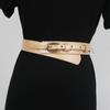 Casaco de couro genuíno cinto vestido de decoração feminina com paletó moda cintura decoração cintura larga selo suéter blusão cinto