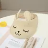 Sombrero de verano para niños, sombrero de paja con parte superior vacía, protector solar para niñas, sombrero con lazo de encaje, sombrero de moda al por mayor