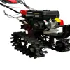 Motocultor de orugas, máquina para hacer zanjas de jardín, rotocultivador de orugas de doble cadena