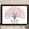 Letrero de empresa bienvenida boda de bienvenida árbol de firmas árbol de huellas dactilares de firmas de boda suministros de boda creativos personalizados QDH-23