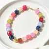 Collar con colgante de letra de 14 quilates para mujer, joya de piedras preciosas de colores, joyería de playa de verano, gran oferta en Amazon