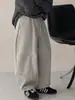 Pantalones de Chándal Forrados de Felpa para Niño Cotton Little Shop Pantalones de Finales de Otoño para Niños Estilo Coreano 2026 Nuevo Conjunto de Ropa Deportiva de Punto para Niños