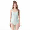 Traje de baño para mujer 2026 nuevo estilo lindo para niñas con poco busto, con copas acolchadas incorporadas, adecuado para entrenamiento en piscina, deportes y competición, traje de baño para estudiantes