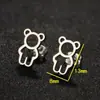 Novos Brincos de Tarraxa de Aço Inoxidável para Comércio Exterior Corte Simples Floco de Neve Guarda-chuva Nota Musical Coração Borboleta Cão de Estimação Em Estoque Atacado