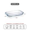 Plato de Vidrio de Borosilicato Alto con Tapa Horno de Microondas Molde para Hornear Almacenamiento de Cocina Caja de Vidrio para Empanadillas Plato Rectangular para Pescado al Vapor