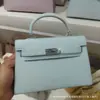 Bolsa Kelly Segunda Geração Padrão Palmeira 2026 Modelo Novo Bolsa Feminina de Alto Padrão Mini Bolsa de Mão Bolsa Transversal Texturizada para Mulheres