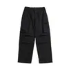 Pantalones Cargo Caqui Retro Nuevos de Cintura Alta Sueltos Rectos Casuales Deportivos para Senderismo 6937