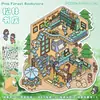 Adesivos de Paisagem Desenho Animado Cena de Casa em Miniatura 3D Alívio de Estresse Diário Paisagem de Ilha no Céu Adesivos Festival da Primavera Festival Qixi