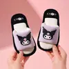 Chinelos Infantis de Linho para Primavera e Outono Desenho Animado Sola Macia Casa Antiderrapante Sem Cheiro Ecológicos para Meninas Mais Velhas e Uso Pai-Filho
