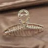 Pinza Metálica Coreana para el Cabello con Perlas Cruzadas, Pinza de Tiburón, Pinza Elegante Estilo Ins para Recogidos y Coletas, Pasador Grande Francés para Mujeres