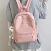 Nueva Mochila Escolar 2025 para Estudiantes de Secundaria Femeninas, Ligera y Atractiva Estilo Ins Estilo Japonés Estudiante Universitario Mochila Simple de Color Puro