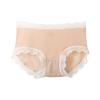 Braguitas de tiro medio sin costuras de seda de hielo de verano con encaje volador para niñas, entrepierna de algodón, ropa interior transpirable, fabricantes