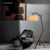Lámpara de pie de madera maciza estilo japonés, lámpara de pie de diseñador de madera maciza, lámpara de pie de madera natural de alta gama para sala de estar y dormitorio, creando un ambiente atmosférico