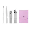 Set de Cortauñas Acero Inoxidable Herramienta Kit Cortauñas Herramienta Removedora de Cutícula Manicura Pedicura Casera Artesanía de Precisión Alemana