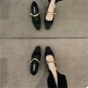 Sapatos Mary Jane de Noite Estilo Francês de Hong Kong para Mulheres, Novo Modelo Primavera e Outono 2026, Salto Médio, Adequado para Combinar com Vestidos, Estilo Retro Inspirado em Chanel