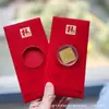 Adesivos de Telefone de Ouro Puro 999 para o Festival da Primavera, Artesanato em Metal de Envelope Vermelho de Alta Qualidade, Presentes para Reunião Anual