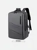 Mochila business casual para homens, grande capacidade, bolsa impermeável para computador, mochila de viagem com carregamento USB, design simples e elegante