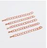 Corrente 5/7mm com Pingente Gota, Corrente de Extensão de Ferro Revestido de Cobre, Corrente de Acabamento para Pulseira e Colar DIY Feito à Mão, Acessórios de Joalheria