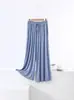 Pantalones Largos Casuales Holgados de Talla Grande para Mujer, Estilo Coreano, Algodón Modal, Cintura Alta, Caída Suelta, Ligeros para Deporte, Pierna Ancha, con Bolsillos