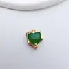 Colar Pulseira Artesanal DIY Coração de Pêssego Cobre Banhado a Ouro Acessórios Pingente Vidro Interno Zircônia Diamante de Amor Acessórios