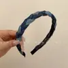 Diadema con Diseño de Corona Alta para Hacer que el Rostro Parezca Más Pequeño, Lujo Ligero, Antideslizante, Tejido, Patrón de Cuadros y Lunares, Sensación de Alta Gama para Adultos y Mujeres Jóvenes