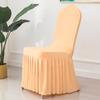 Funda de Silla Elástica Universal para Banquetes de Boda de Hotel Estilo Falda Transfronteriza Falda Larga Elástica Funda Completa para Silla Venta al por Mayor Color Sólido