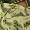 Nuevo Tejido de Seda Jacquard Xiangyun de Estilo Nacional Chino, Color Verde Hierba Ligero, Tejido Hecho a Mano para Chalecos, Qipaos y Bolsitas