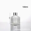 Frasco de Aromaterapia com Listras Verticais em Estoque, Frasco Difusor de Fragrância, Frasco Vazio Difusor de Varetas Sem Chama, Frasco de Vidro Transparente para Decoração de Casa
