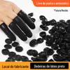 Dedais de Dedo Pretos, Resistentes ao Desgaste, Antiderrapantes, Dedais de Dedo de Látex, Brilhantes, Sem Pó, Purificantes, Tatuagem de Beleza, Dedais de Dedo Pretos, Antiestáticos