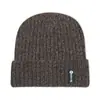 Gorro para Hombre, Gorro de Lana, Gorro de Ciclismo con Forro de Felpa de Chenilla para Protección de Orejas, Gorro de Punto Engrosado a Prueba de Frío con Letras en Inglés
