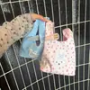 Bolso de Conejito Lindo a Cuadros Bolsa de Lona de Gran Capacidad para Maquillaje Bolsa de Muñeca Bolsa para Almuerzo Caja de Almuerzo Portátil Bolsa Venta al por Mayor