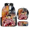 Fuente de Amazon Transfronteriza mochila de una pieza One Piece Mochila Escolar Estudiante Mochila de Luffy Bolso de Hombro Estuche para Lápices