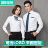Camisa Nova de Primavera Logotipo Bordado Roupa de Trabalho Formal Masculina e Feminina Banco Imobiliária Hotel Roupas de Trabalho Camisa