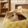 Nido Popular para Gatos, Nido Cálido de Invierno Cerrado para Mascotas, Nido para Conejos, Nido para Perros, Nido para Perros Pequeños, Nido para Gatos Desmontable y Lavable